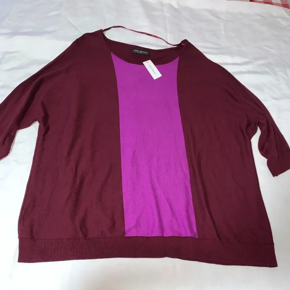 Lane Bryant classic fit pullover sweater, flattering colorblock size 22/24 - Picture 3 of 9